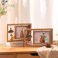 Cadre photo de Pâques rotatif double face fait main de 6 pouces, design moderne et créatif, avec support, album photo personnalisé, vente en gros fabricant