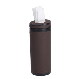 Boîte à mouchoirs cylindrique, <span class=keywords><strong>porte</strong></span>-mouchoirs rond, <span class=keywords><strong>porte</strong></span>-mouchoirs de <span class=keywords><strong>voiture</strong></span> - Product Image 3