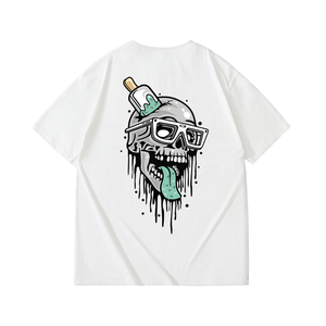 可定制印花短袖o领100% 纯棉标志印花190克针织面料快干透气男式t恤 - Product Image 4