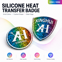 Etiquetas de Transferencia de Calor de Silicona con Logotipo en Relieve 3D, Resistentes a los Rayos UV y al Desgaste del Color, con Diseño Personalizado, para Parches de Ropa