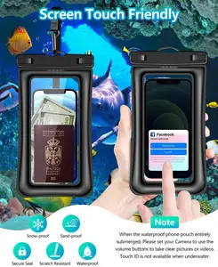 Özel Logo evrensel su geçirmez telefon kılıfı IPX8 cep telefonu kuru çanta yüzer telefon kılıfı yüzer cep telefonu telefon kılıfı