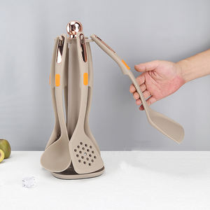 Juego de utensilios de cocina de nailon recubierto de silicona CXT602 al por mayor, herramientas de cocina para el hogar, cuchara para sopa de grado alimenticio - Product Image 4