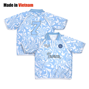Camiseta de Fútbol Personalizada de Poliéster con Malla Transpirable, Manga Corta, Diseño Retro Informal - Product Image 1
