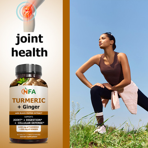 Tabletas de Cúrcuma y Jengibre OEM ODM 1450mg con Pimienta Negra, Apoyo para la Salud Digestiva, Salud del Tracto Gastrointestinal, Salud de las Articulaciones - Product Image 3