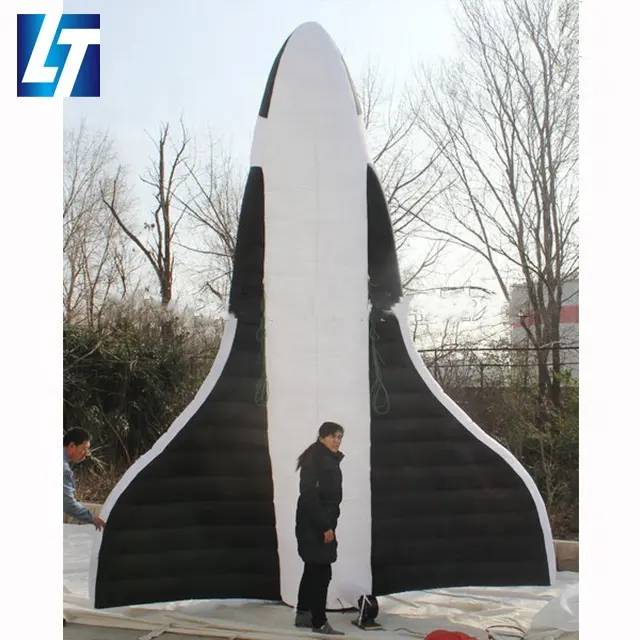 Giant huge led light fireworks inflatable space rocket ship for advertising