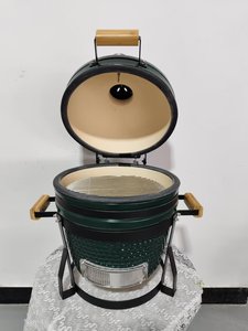 KIMSTONE <strong>Best</strong> Seller 13-Inch Ceramic Kamado Smoker Modern Design with Trolley for Garden BBQ <strong>Grilling</strong> High Quality - Product Image 6