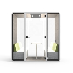 Soundbox Mobile Silence 4 Places Cabine de réception Bureau Pod Porte vitrée intérieure Réduction <span class=keywords><strong>du</strong></span> <span class=keywords><strong>bruit</strong></span> Insonorisé Meeting Pod - Product Image 5