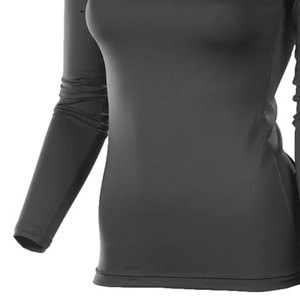 Customized Women's Premium Quality O Neck Compression Fitness Shirt Wholesale Custom Women Compression Shirt - Product Image 4