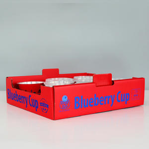 [Solo Personalizado] Bandejas <span class=keywords><strong>de</strong></span> Cartón Impresas para Vasos <span class=keywords><strong>de</strong></span> Arándanos, Caja <span class=keywords><strong>de</strong></span> Paletas, Embalaje <span class=keywords><strong>de</strong></span> Frutas Corrugado, Caja Reforzada y Engrosada para Vasos <span class=keywords><strong>de</strong></span> Yogur - Product Image 2