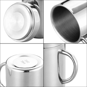 Tùy Chỉnh Cắm Trại 200Ml 300Ml 400Ml Cốc Bằng Thép Không Gỉ Kim Loại Đôi Tường Bia Trà Pint Carabiner Cà Phê Uống Cốc Với Xử Lý - Product Image 4