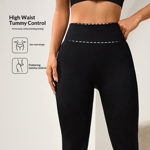 High Waist Seamless Solid <strong>Yoga</strong> <strong>Pants</strong> Sexy Peach Hip Quick-drying Tight Ankle-Length Outdoor Sports Fitness <strong>Pants</strong> for Women - Product Image 3