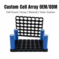 Entretoise de batterie cylindrique Li-ion 32700 en ABS+PC moulé par injection, motif nid d'abeille en zigzag, ignifuge, antichoc et résistant à la chaleur (OEM/ODM)
