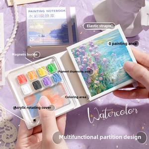 Portable A7 étudiant <span class=keywords><strong>dessin</strong></span> <span class=keywords><strong>et</strong></span> <span class=keywords><strong>aquarelle</strong></span> peinture cahier couverture rigide Journal <span class=keywords><strong>de</strong></span> <span class=keywords><strong>voyage</strong></span> pour l'école <span class=keywords><strong>et</strong></span> les fournitures <span class=keywords><strong>de</strong></span> papeterie - Product Image 6