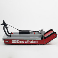 Chariot de manutention électrique pliable et portable EmssRobot-Nano à quatre roues en aluminium robuste pour la mobilité, capacité 300 kg, pour la montée d'escaliers et le transport d'outils