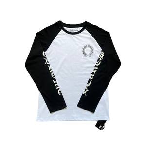 Camiseta de Manga Longa de Alta Qualidade 100% Algodão Dupla Fiação para Homens e Mulheres Impressão Digital Tecido Tricotado - Product Image 6