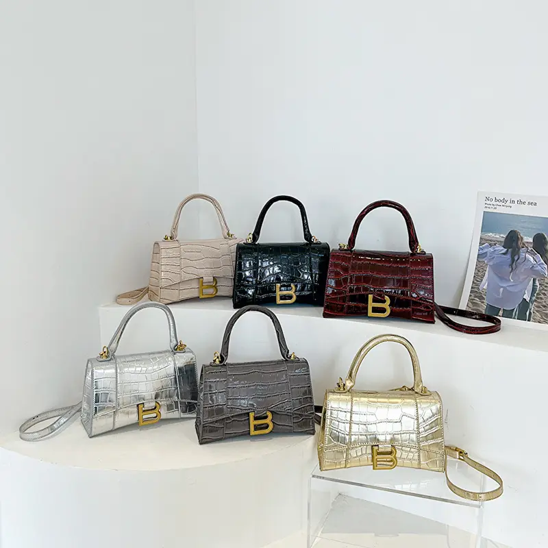 Fashion Trendy Vegan Leather Top Handle Designer Bag, crocodile pattern purse Satchel Bags handbag for women