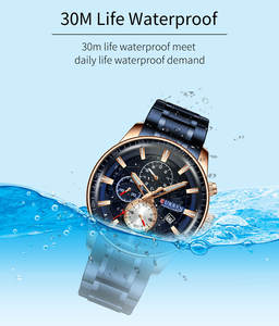 <span class=keywords><strong>Best</strong></span> <span class=keywords><strong>Buy</strong></span> orologi alla moda da uomo con orologio al quarzo con cronografo sportivo di lusso in acciaio inossidabile blu - Product Image 3