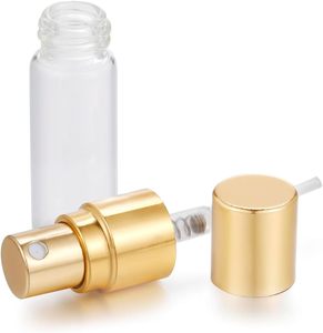 Mini Size 2ml 3ml 5ml 10ml Square Screen Printing Travel Empty Glass <b>Spray</b> <b>Perfume</b> <b>Bottle</b> with Gold Aluminum Pump - Product Image 4