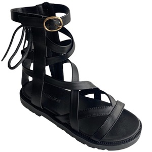 Sandales d'été <span class=keywords><strong>2022</strong></span> à talon haut style féerique, chaussures plates à semelle souple, à lanières croisées, mode romaine - Product Image 1