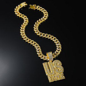 Collares con Colgante de Letra de Diseño Simple Personalizado, Estilo Hip Hop, Collares para Hombre, Joyería de Moda al por Mayor - Product Image 2