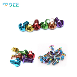 Parafusos de Titânio para Rotor de Freio a Disco de Bicicleta SeeMore <span class=keywords><strong>12</strong></span> Peças M5 X 10mm, Parafuso de Rotor de Bicicleta para Bicicleta de Estrada e Mountain Bike - Product Image 1