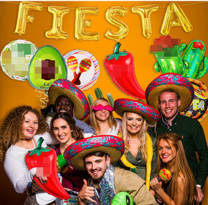 Carnaval Luau Fiesta Pancartas colgantes Banderas Papel Pompones Guirnalda Taco mexicano Fiesta <span class=keywords><strong>Cactus</strong></span> Foil Globos Juguetes Regalo Decoración - Product Image 3