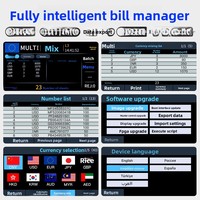 Weirong 6070pro Compteur de devises de qualité bancaire CIS Reconnaissance d'image Totalisateur de billets de banque mixtes 800 Pcs/Min Vertical Un demi trieur