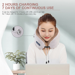 Venta al por mayor de Amazon almohada de masaje de cuello recargable en forma de U con funciones de calefacción y vibración para aplicaciones en la cabeza - Product Image 6