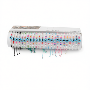 Bracelets perlés tendance, colorés, élastiques et ajustables, ensemble de bijoux pour femmes, coffret cadeau de 2400 pièces - Product Image 1