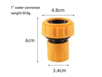 Connecteur rapide pour tuyau d'arrosage de jardin 1/2\", 3/4\", 1\", connecteur en plastique pour tuyau d'arrosage, connecteur de robinet, adaptateur de tuyau d'arrosage de jardin