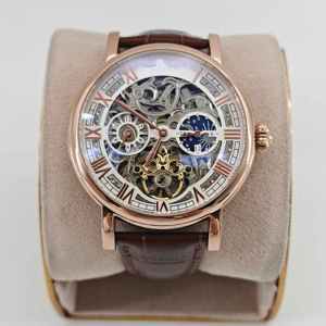 Orologio da Polso Meccanico di Alta Gamma per Uomo, Design Scheletrato, Cassa in Acciaio Inossidabile, Fasi Lunari, Numeri <span class=keywords><strong>Romani</strong></span> - Product Image 2