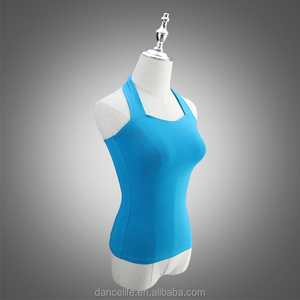 Débardeurs en coton et élasthanne pour femmes, hauts de sport, crop top, <span class=keywords><strong>tenue</strong></span> de gymnastique, <span class=keywords><strong>tenue</strong></span> de danse, <span class=keywords><strong>tenue</strong></span> d'entraînement - Product Image 3