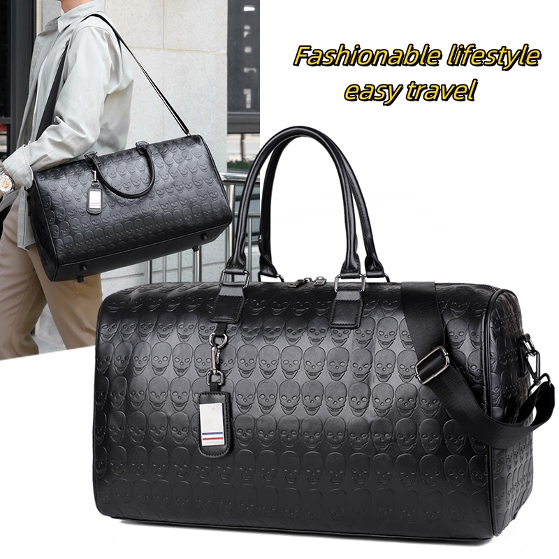 Foldable Waterproof PU Leather Travel Duffel Bag – Stylish Unisex Weekender & Sports Bag - View 2