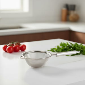 Utensilio de Cocina de 9 cm con Mango de Acero Inoxidable, Colador y Escurridor de Malla Fina de Metal - Product Image 3