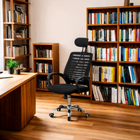 Chaise de bureau ergonomique à dossier haut en maille Silla Chaise de travail inclinable
