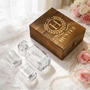 Decantador de Whisky de Vidrio Personalizado Sin Plomo, Juego de 2 Vasos, Recuerdos de Cazador, Logotipo Personalizado, <span class=keywords><strong>Regalos</strong></span> de <span class=keywords><strong>Boda</strong></span> <span class=keywords><strong>para</strong></span> Parejas, <span class=keywords><strong>para</strong></span> <span class=keywords><strong>Hombre</strong></span> - Product Image 5