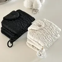 Dompet Kartu Kain Katun Mini Portabel Lucu Tempat Penyimpanan Koin Kantong Uang Kecil Dompet Kartu Katun Organizer Koin Kain