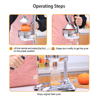 Commerciële Roestvrijstalen Citruspers Sinaasappel Citroenpers Citroenfruit Handmatige Persmachine/Home Hand Pers Juicer