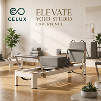 Lit de Pilates Reformer en alliage d'aluminium de haute qualité, avec ressorts importés d'Allemagne et revêtement en microfibre, idéal pour l'entraînement à domicile