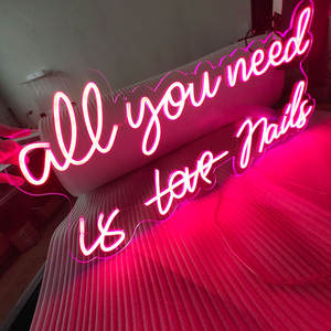 Letrero de neón personalizado para uñas, luz Led para salón de belleza, hermoso - Product Image 3