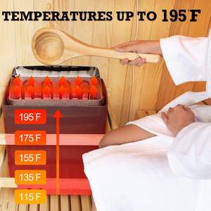 Kompor Listrik Kayu Cedar Merah Kanada <span class=keywords><strong>Sauna</strong></span> Uap Basah Kayu Solid untuk Luar Ruangan 4-6 Orang - Product Image 5