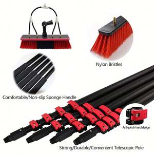 Sistema de Varas Telescópicas de Limpeza com Alimentação de Água de 24FT, Varas de Limpeza com Escova Alimentada por Água - Product Image 5