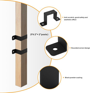 4pcs thép mạ kẽm nhôm đồng thau hình chữ U Ống kẹp dây đeo bài quan hệ chân đế gỗ boong hàng rào bài ống nước - Product Image 3