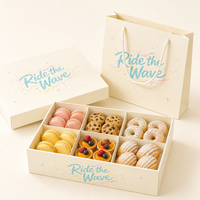 Boîte à snacks personnalisée imprimée au prix d'usine, emballage pour tarte, pour boulangerie, best-seller, papier alimentaire, pour biscuits et restauration rapide
