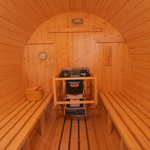 Sauna à vapeur humide en bois de pin blanc massif pour 4 à 6 personnes, four électrique ETL, sauna moderne pour la maison - Product Image 4