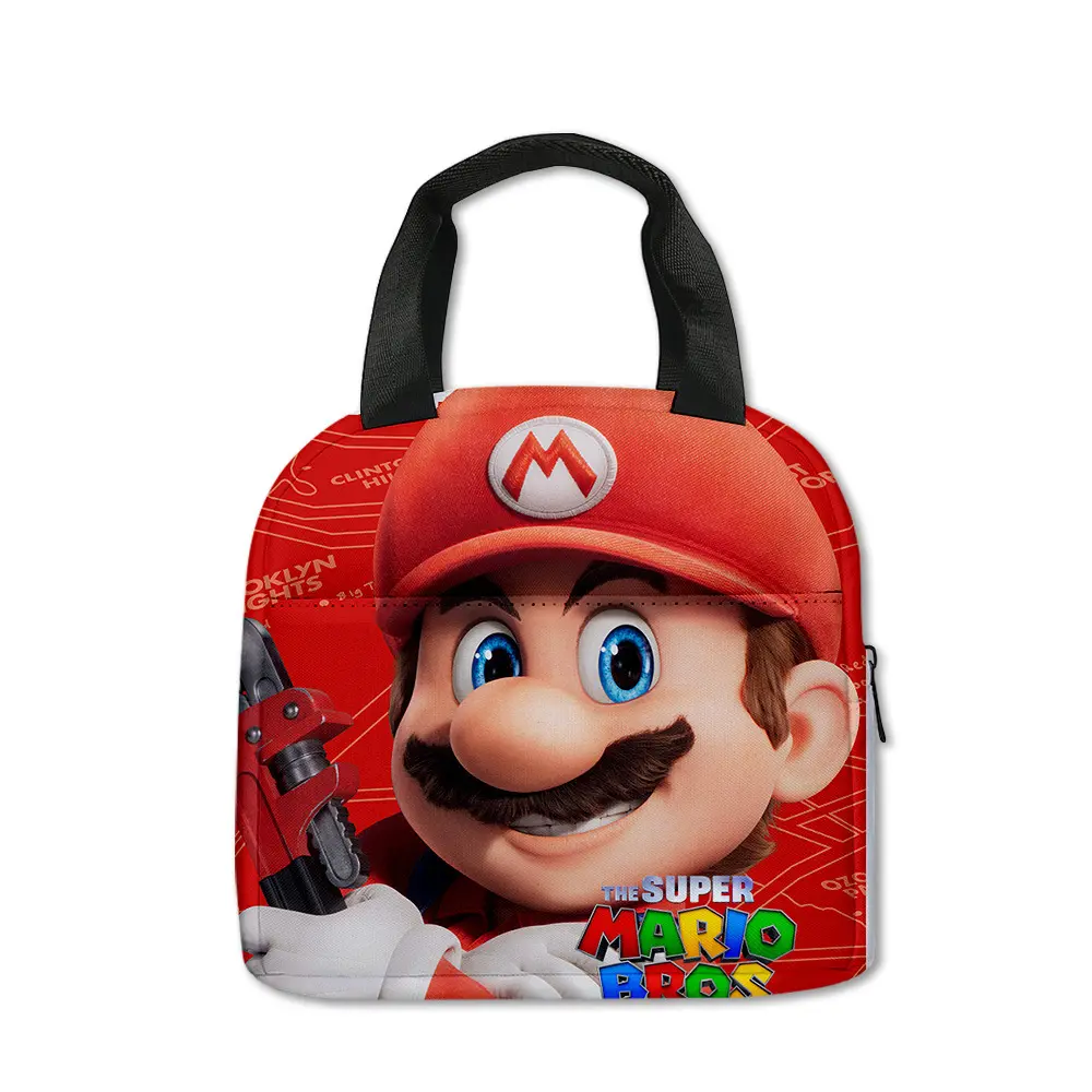 Super Mario Brother Viagem Lunch Bag Estudantes Camping Storage Bag