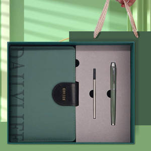 Set de Regalo Ejecutivo de Lujo para Hombre, Set de <span class=keywords><strong>Cuaderno</strong></span> de Cuero con Bolígrafo, Logotipo Personalizado Grabado, Regalo Promocional para el Día del Maestro - Product Image 4