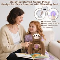 Coussin sensoriel lesté vibrant en peluche minky douce, activé par la pression, pour enfants autistes