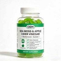 Bonbons gélifiés à la mousse de mer pour adultes, marque privée OEM/ODM, végétaliens, antioxydants, soutien immunitaire, complément beauté, 60 unités, pour femmes enceintes