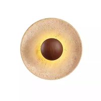 Applique Murale LED Style Wabi-Sabi Vintage 3500K Jaune Chaud Finition Travertin pour Restaurant, Gîte, Couloir, Escalier, Ambiance